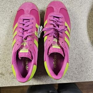Adidas Neon Pink and Lime Sneakers